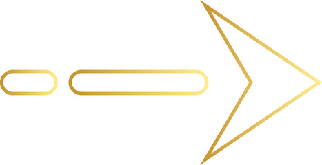 Gold Arrow Outline