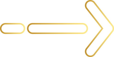 Obraz premium Gold Arrow Outline