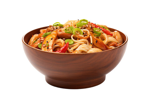 a bowl of noodles with vegetables