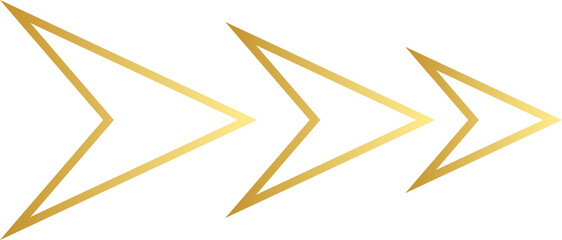 Gold Arrow Outline