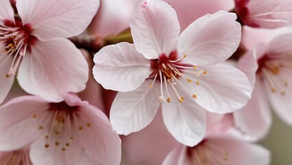 Fototapeta premium Close-Up of Cherry Blossom Petals