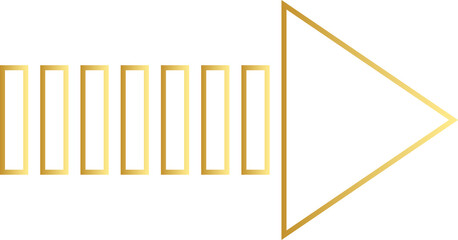 Gold Arrow Outline
