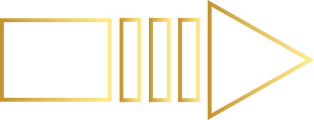 Gold Arrow Outline