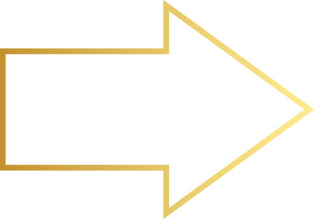 Obraz premium Gold Arrow Outline