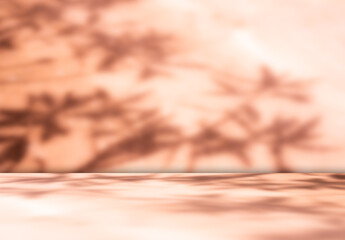 Beige background summer studio room autumn brown minimal wall floor shadow on cement backdrop, yellow minimal for presentation product aesthetic cosmetic, template gradient wallpaper abstract.