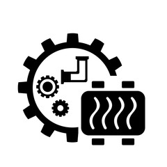 Vector icon, logo, illustration with car parts. Auto parts. Car service. Auto parts store.