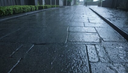 close up pavement stone and asphalt street road