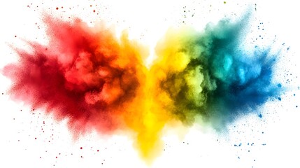 Colorful Powder Explosion Abstract Background