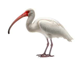 a white bird with a long beak