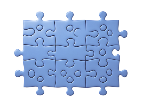 a puzzle pieces with a white background