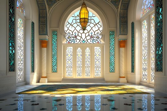 islamic interior design in mosque