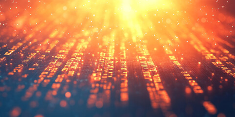 Fototapeta premium Digital background featuring data technology and binary code, perfect for tech-inspired visuals. 