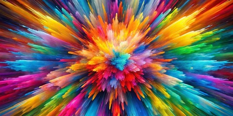Obraz premium A vibrant burst of color, a kaleidoscope of hues radiating outward in a symphony of artistic expression.