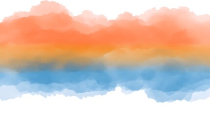 Abstract Watercolor Background   Orange  Yellow  Blue  Soft  Pastel Colors