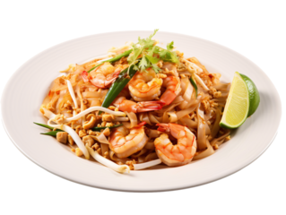 a plate of food with shrimp and vegetables