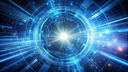 Fototapeta premium Cosmic Data Stream A Digital Gateway to the Unknown