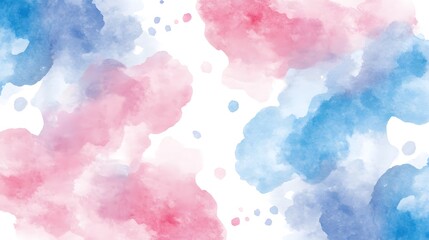 Fototapeta premium Abstract Watercolor Background with Pink and Blue Splashes