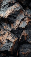 Rocky textured surface close-up, abstract geology