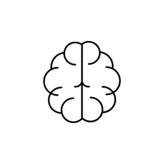 brain icon vector illustration. brain symbol isolated on white background