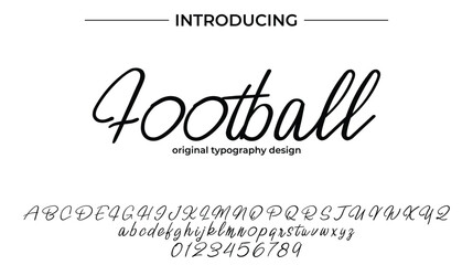 Football Font Stylish brush painted an uppercase vector letters, alphabet, typeface