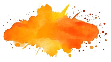 Naklejka premium Abstract Orange Watercolor Splash Background