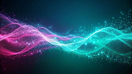 Fototapeta premium Flowing Digital Energy, A Symphony of Vibrant Hues