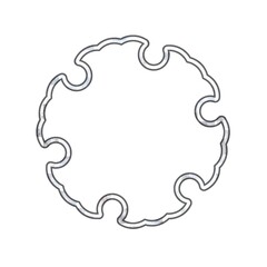 雪輪　模様　銀色