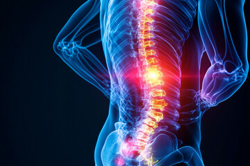 x ray of the human spine with pain