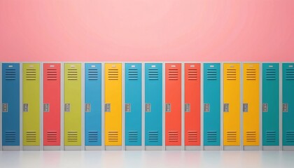 Fototapeta premium school locker illustration background