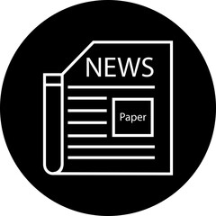 Newspaper, newsletter vector icon in trendy line style. Perfect for web and app interfaces, presentations, infographics. Journal symbol. Book sign illustration isolated on transparent background.