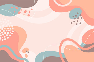 Abstract colorful background. Design banner background with simple hand drawn.