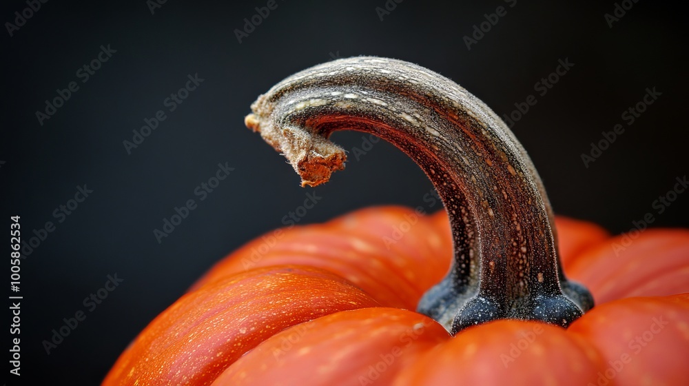 Sticker A pumpkin with a stem sticking out of it