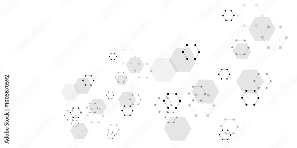 Poster abstract cube hexagon shape background, hexagon shape pattern innovative concept background. healthc