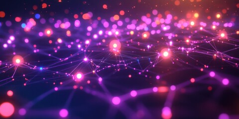 Fototapeta premium abstract background with connected lines and dots