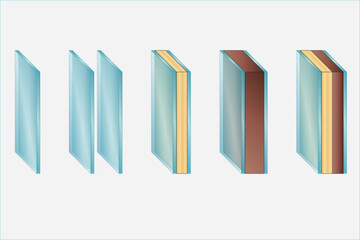 Glass. Glass and styrofoam. Physics glass question. Building wall. Identical glass, metal, styrofoam sheet. Heat conduction. Mathematics, geometry, physics, science.