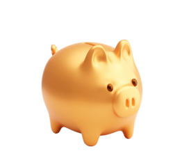 Piggy bank financial investment icon 3d illustration background