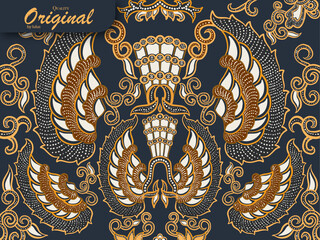 Batik background design from Indonesia