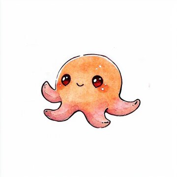 recommend clip art: Cute Cartoon Octopus Illustration