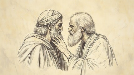 Fototapeta premium The Lord’s Directive: Isaiah Receives God’s Reassuring Command to Offer Hope and Restoration to Hezekiah