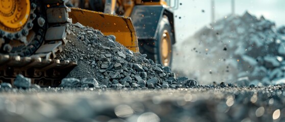 Heavy Machinery in Action for Crushing Operations