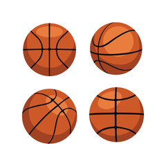 vector set basket ball