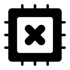 Microchip flat thin line icon collection.  Micro processor electronic microchip
vector illustration of microchip icon. Chip icon. CPU icon sign. Processor symbol.