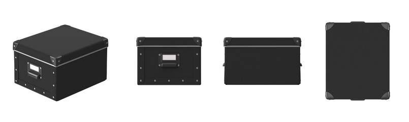 black Office storage box