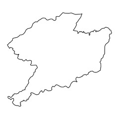 Khanewal district map, administrative division of Pakistan. Vector illustration.