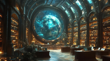 Fototapeta premium Education as a window to new discoveries and scientific inventions