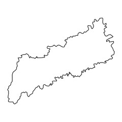 Sahiwal district map, administrative division of Pakistan. Vector illustration.