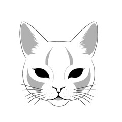 grey cat vector illustration