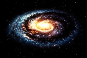 Lively twisting galaxy, secluded