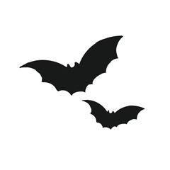 Bats halloween doodle hand drawing isolated background. Vector illustration