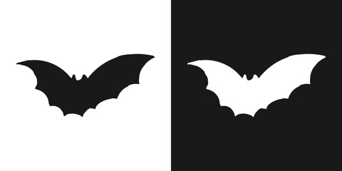 Bat halloween doodle hand drawing isolated background. Vector illustration